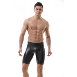 Faux Leather tight shorts by WangJiang