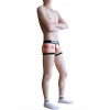 Orange Plaid Boxer Shorts by WangJiang