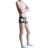 Brown Plaid Boxer Shorts by WangJiang