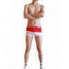 White and White Nylon Boxer Shorts by WangJiang