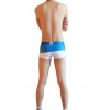 Dark Blue and White Nylon Boxer Shorts by WangJiang