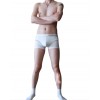 Deep Blue Nylon Boxer Shorts by WangJiang