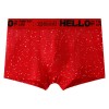 WangJiang Nylon Fabric Dot Boxer Shorts 3064-PJ red