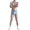 WangJiang Nylon Fabric Dot Boxer Shorts 3064-PJ grey