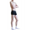 WangJiang Nylon Fabric Dot Boxer Shorts 3064-PJ black