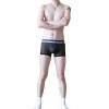 WangJiang Transparent Polyester Fabric Boxer Shorts 3066-PJ black