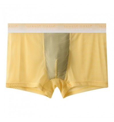 WangJiang Transparent Polyester Fabric Boxer Shorts 3066-PJ yellow