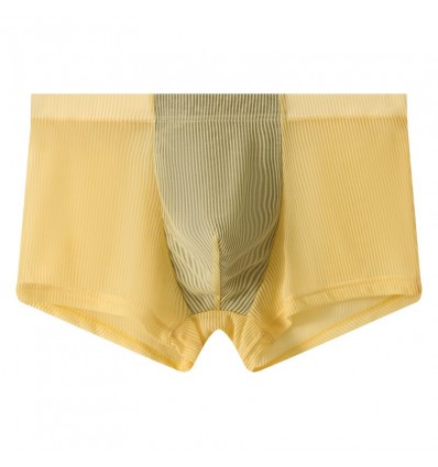 WangJiang Transparent Polyester Fabric Boxer Shorts 3067-PJ yellow