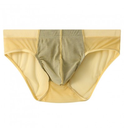 WangJiang Transparent Polyester Fabric Brief 3067-SJ yellow