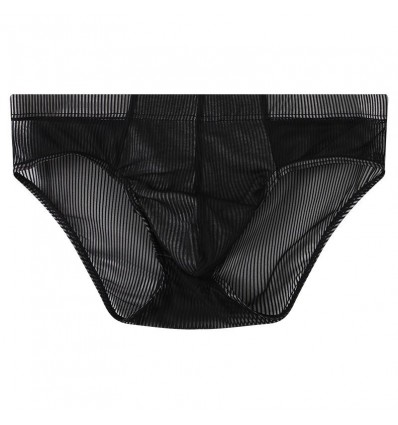 WangJiang Transparent Polyester Fabric Brief 3067-SJ black