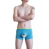 WangJiang Cotton Boxer Shorts with Sleeve 5023-PJ Blue