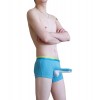 WangJiang Cotton Boxer Shorts with Sleeve 5023-PJ Blue
