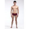 Open Front Low Rise Boxer Brief by WangJiang 4011-PJ dark red