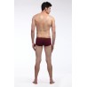 Open Front Low Rise Boxer Brief by WangJiang 4011-PJ dark red
